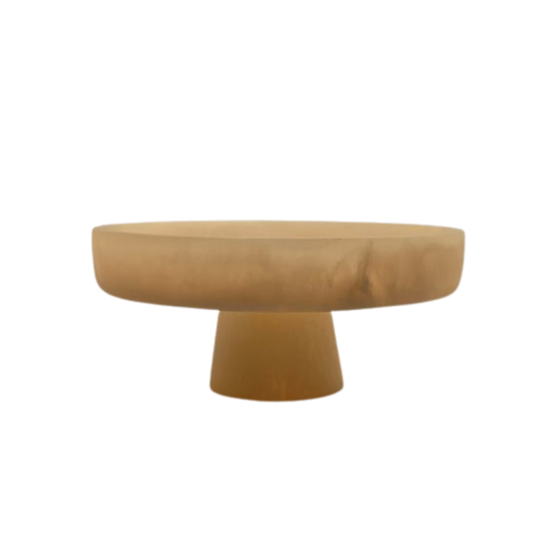 Hand-Poured Pedestal Serving Bowl V1026-KLCFR2813WH