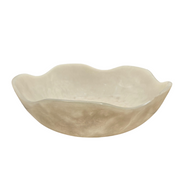 Allegra Large Resin Bowl - White | Decorative & Serving Bowl V1026-KLCHH24083WH