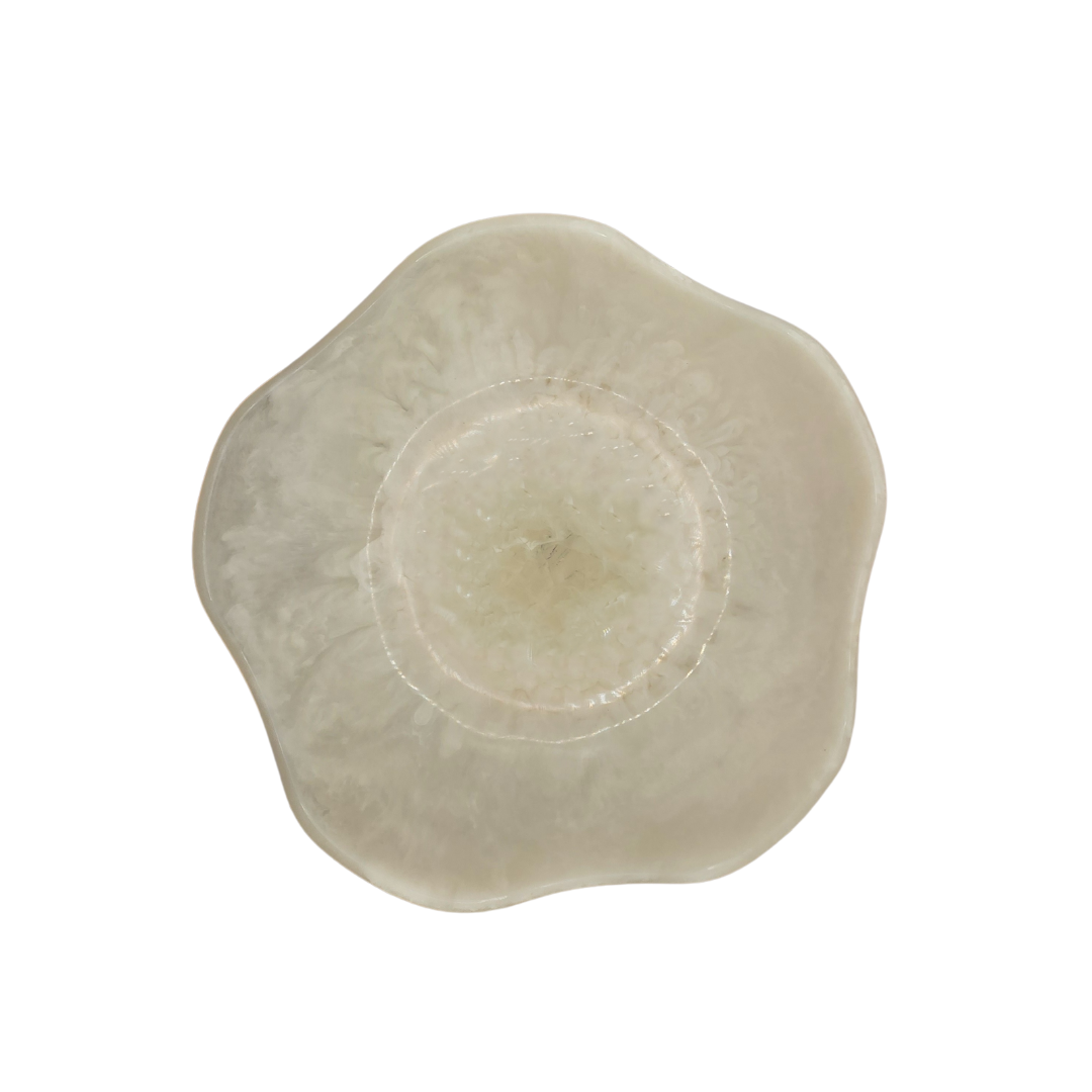 Allegra Large Resin Bowl - White | Decorative & Serving Bowl V1026-KLCHH24083WH