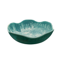 Handmade Resin Bowl - Ocean Swirl Blue | Wavy Edge | 15.5cm | Small Decorative Bowl V1026-KLCHH24084BL