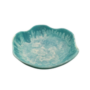 Handmade Resin Bowl - Ocean Swirl Blue | Wavy Edge | 15.5cm | Small Decorative Bowl V1026-KLCHH24084BL