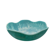 Handmade Resin Bowl - Ocean Swirl Blue | Wavy Edge | 15.5cm | Small Decorative Bowl V1026-KLCHH24084BL