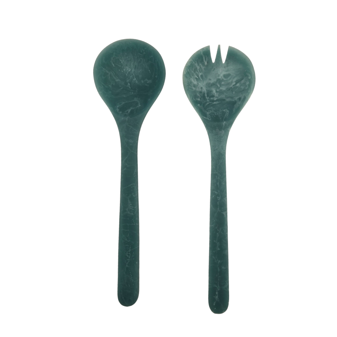 Blue Resin Salad Server Set -Handcrafted V1026-KLCHH24096BL