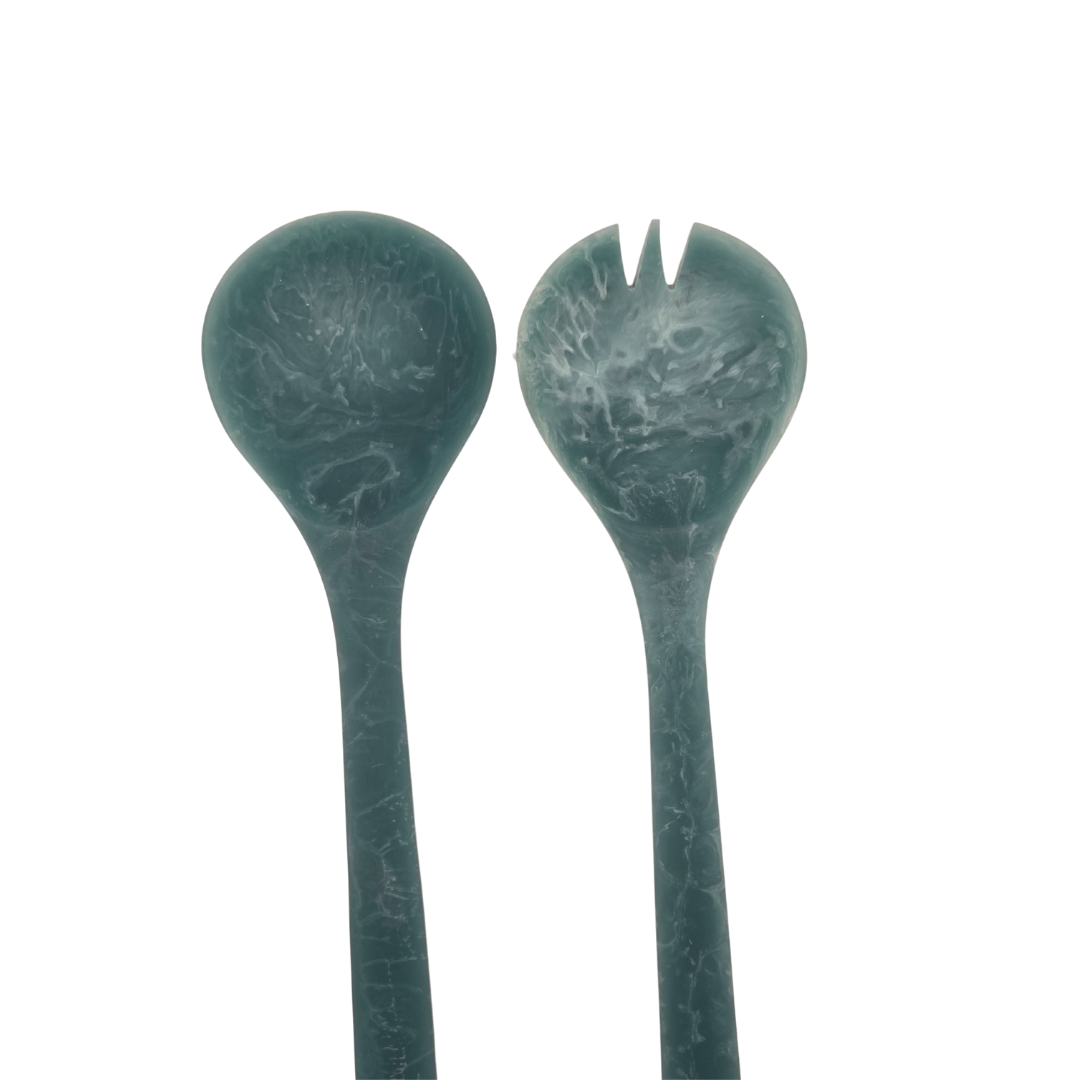 Blue Resin Salad Server Set -Handcrafted V1026-KLCHH24096BL