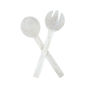 Lorne White Resin Salad Server Set - Handcrafted V1026-KLCHH24096WH