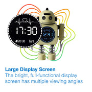 Laser Kids Robot Alarm Clock - Yellow V1031-ALC-KROBOT-YL