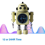 Laser Kids Robot Alarm Clock - Yellow V1031-ALC-KROBOT-YL