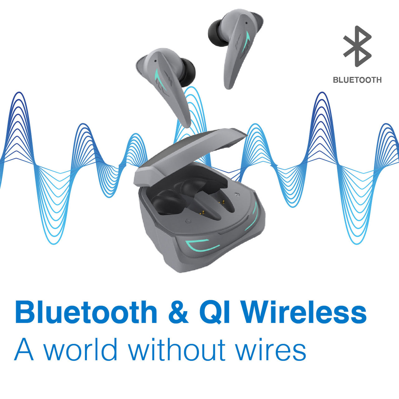 Laser Wireless Gaming ANC Earphones Black V1031-AO-AB950TWS