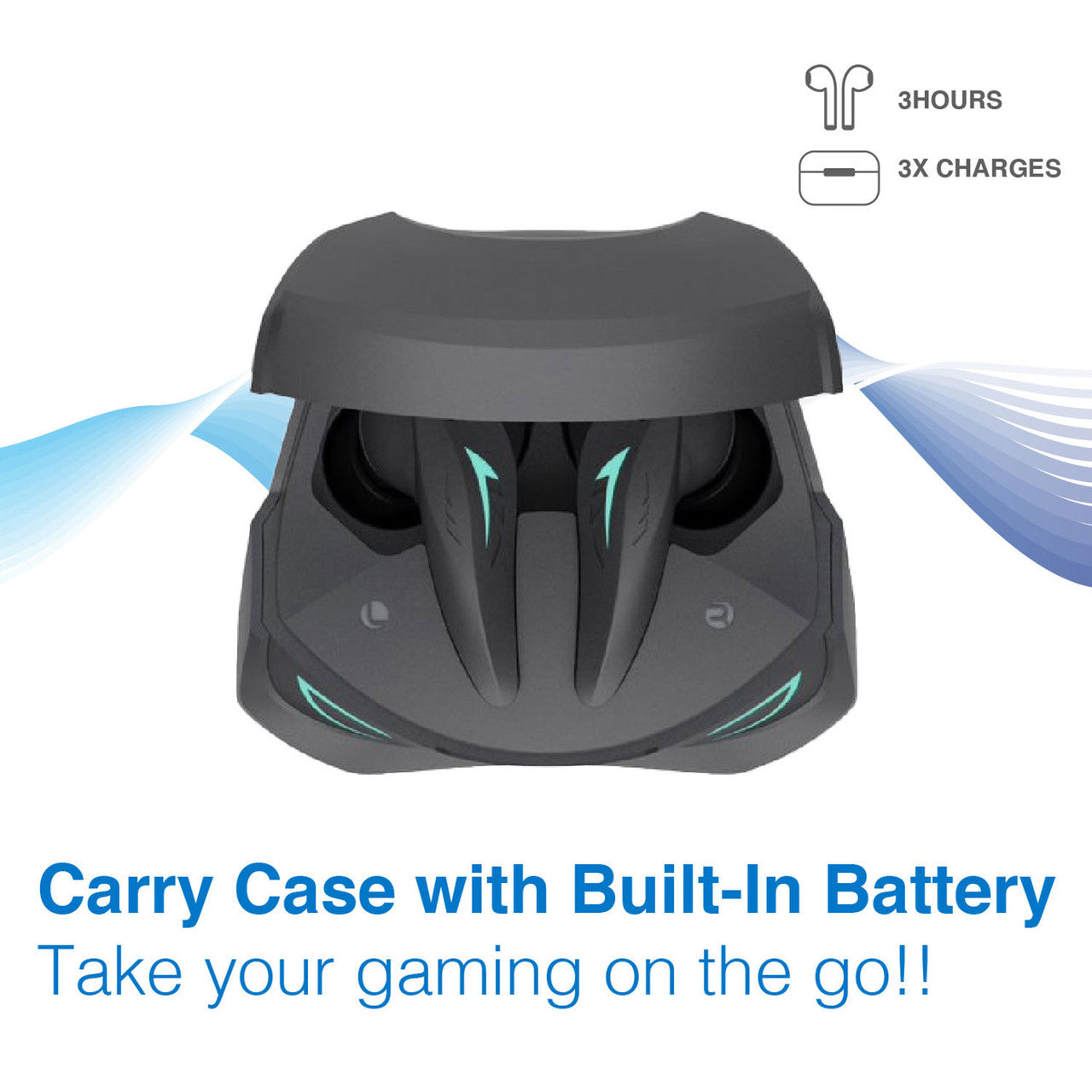 Laser Wireless Gaming ANC Earphones Black V1031-AO-AB950TWS