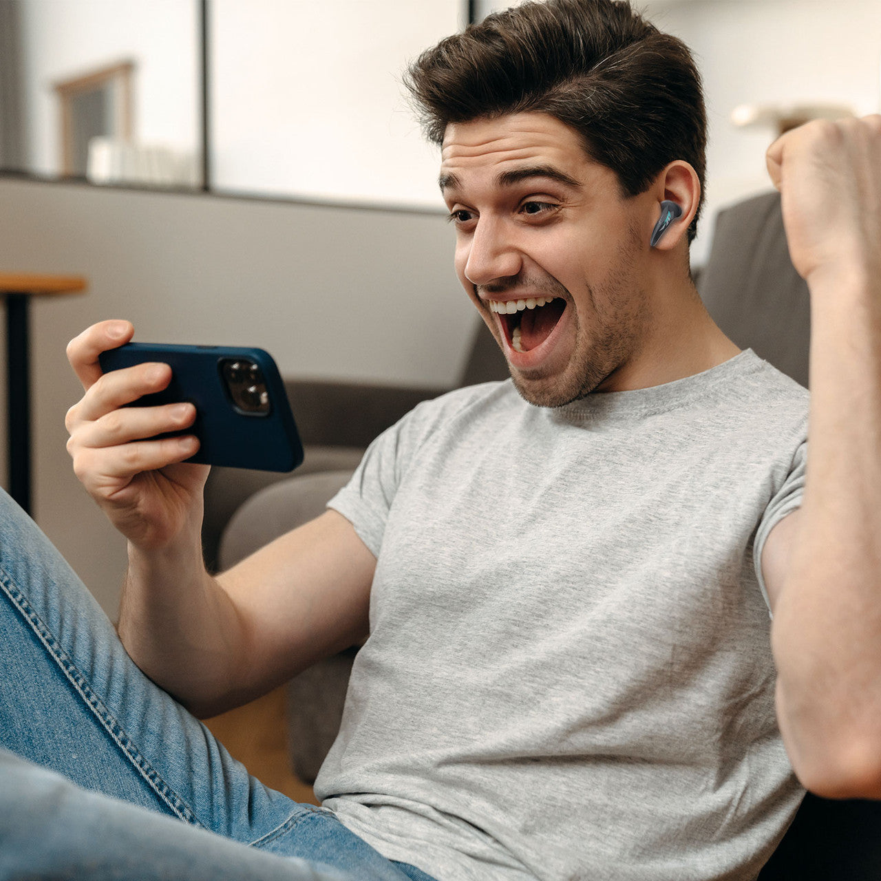 Laser Wireless Gaming ANC Earphones Black V1031-AO-AB950TWS