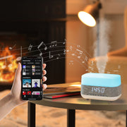 Laser Ambient Diffuser Clock Radio with Bluetooth Speaker & Light V1031-AO-ADSP-924