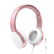 Laser Wired Headphones with 40mm Drivers Rose Gold V1031-AO-HEAD22-ROS