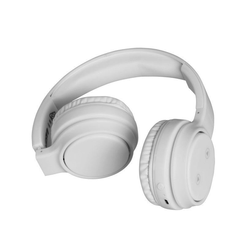 Laser Foldable Bluetooth Headphones with Mic Bright White V1031-AO-HEADB18-W