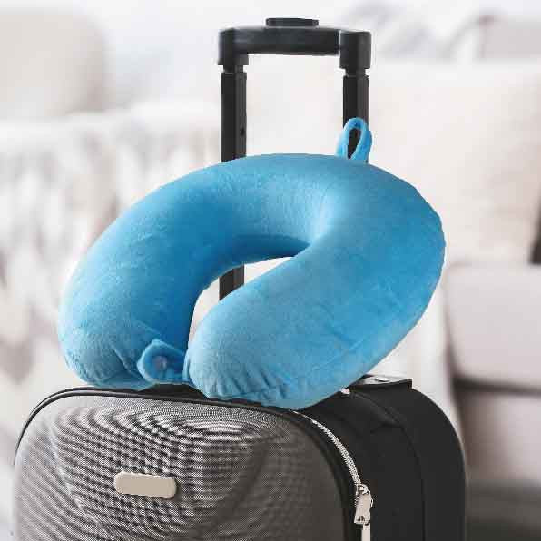 Laser Memory Foam Neck Pillow Blue V1031-AO-NECPLB-286