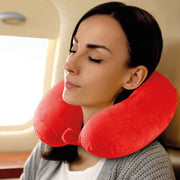 Laser Memory Foam Neck Pillow Red V1031-AO-NECPLR-293