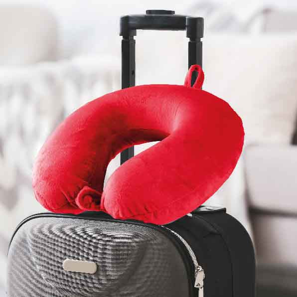 Laser Memory Foam Neck Pillow Red V1031-AO-NECPLR-293