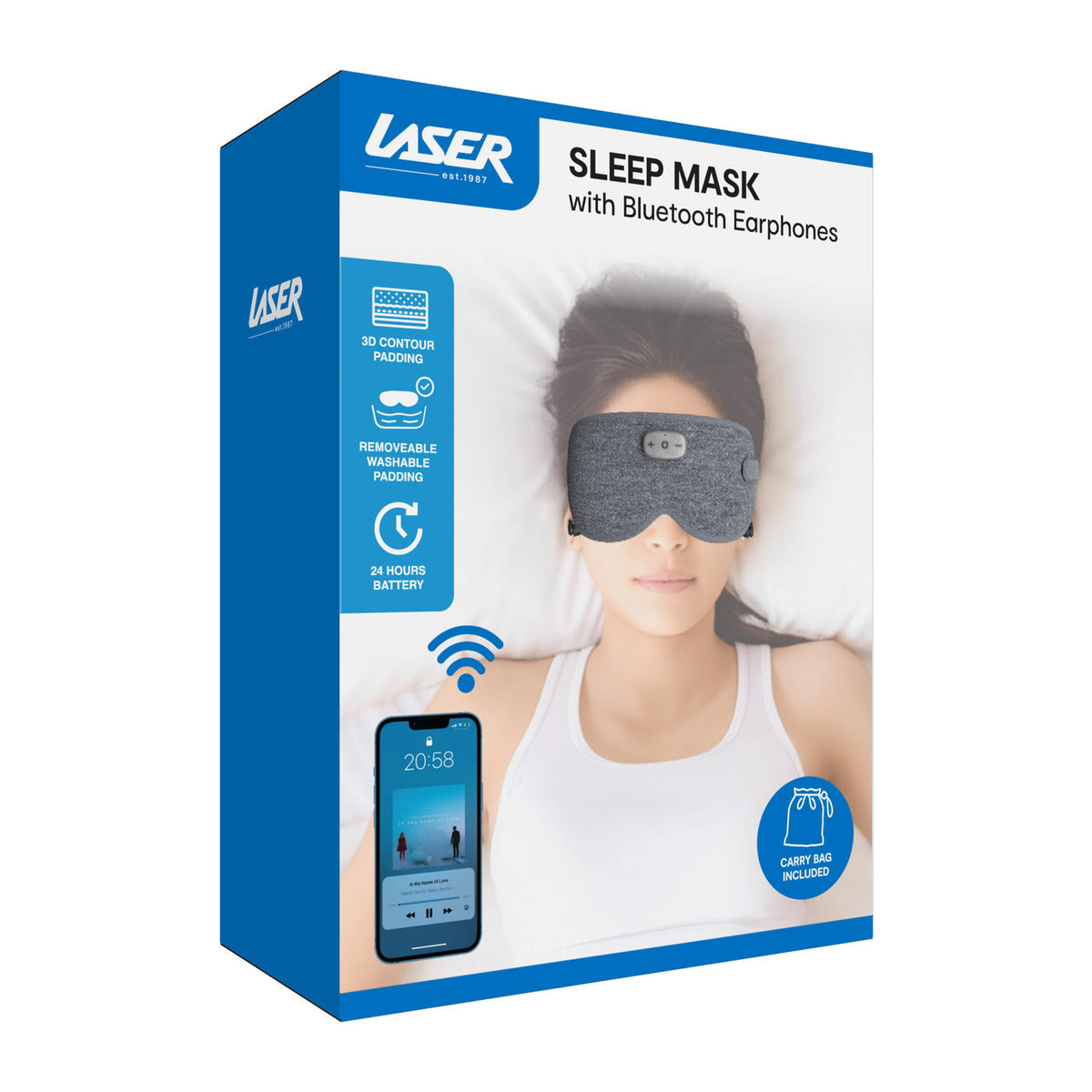 Laser Smart Sleeping Mask Earphone Grey V1031-AO-SM25GY-328