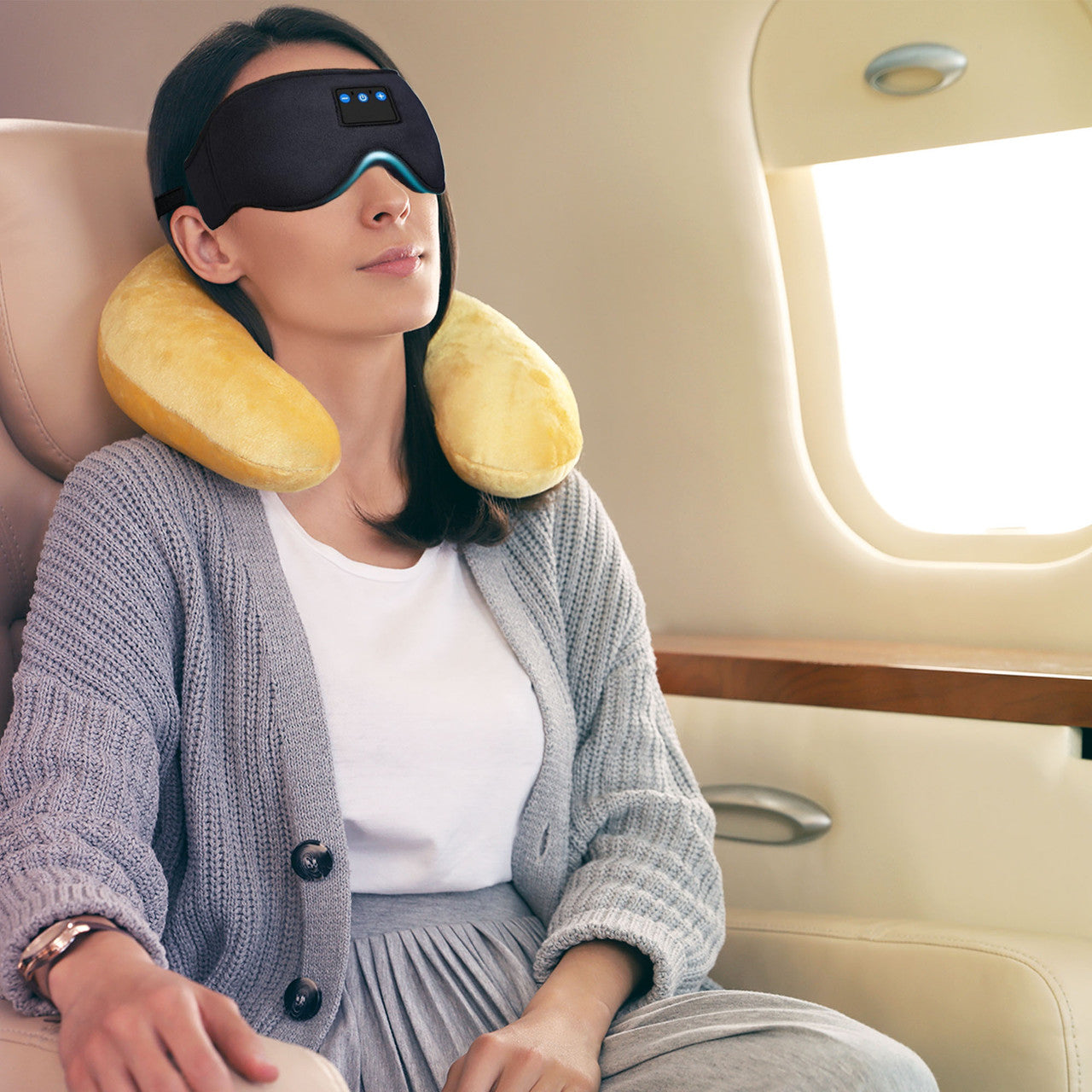 Laser Sleep Mask Bluetooth Headphones Black V1031-AO-SMHPS-900