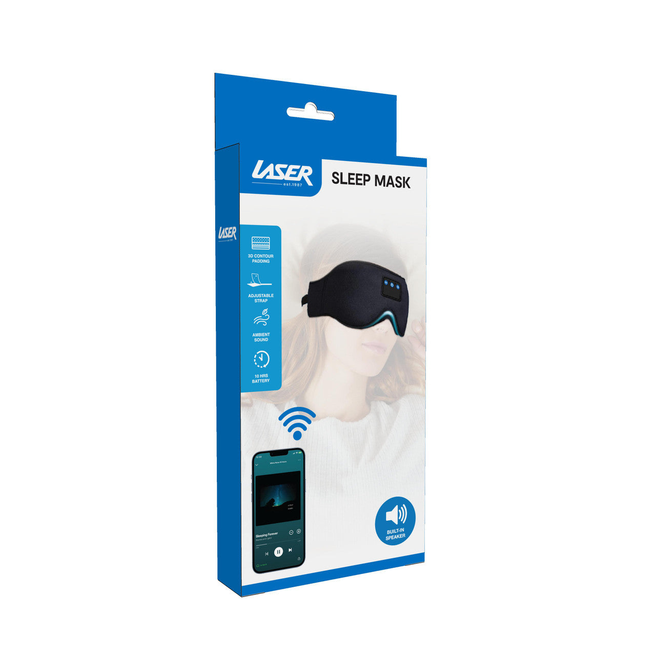 Laser Sleep Mask Bluetooth Headphones Black V1031-AO-SMHPS-900