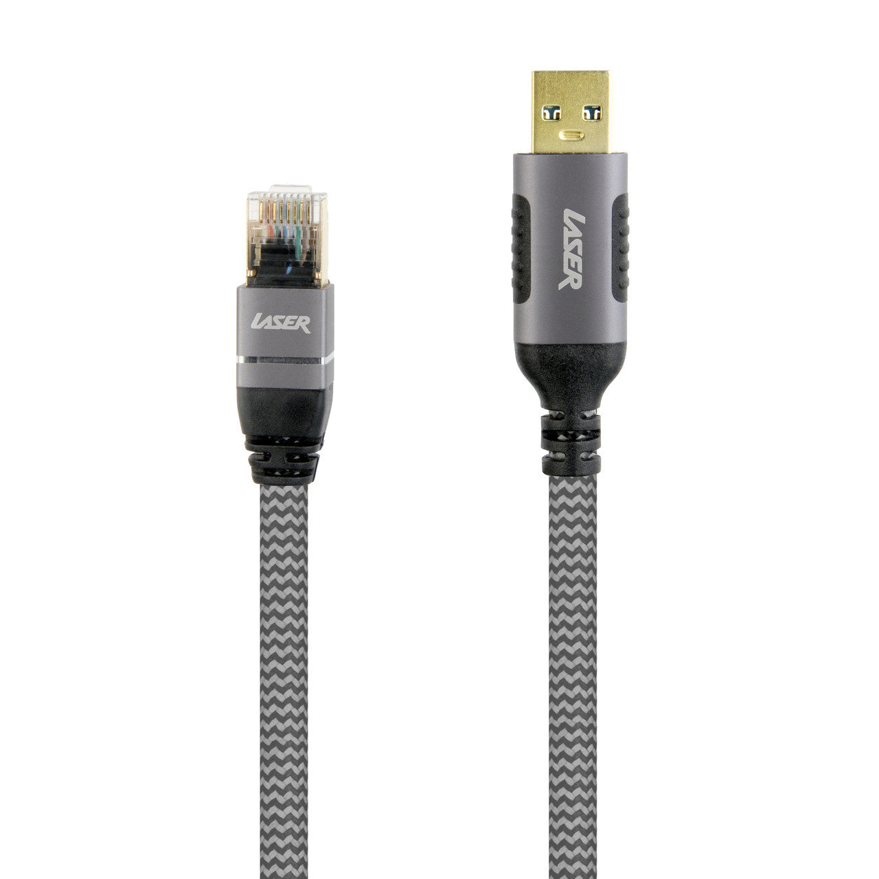 Laser USB-A to RJ45 Male Cable for Compatible Devices - 2m V1031-CB-2ARJ45-516