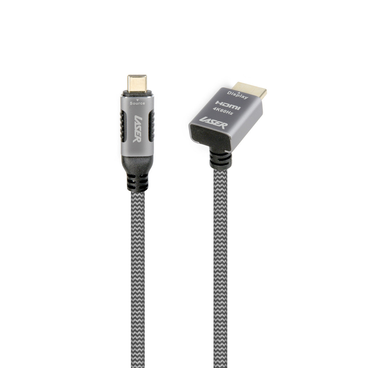 Laser 4K USB-C to Right Angle HDMI Cable 2m V1031-CB-2CRAHM-486