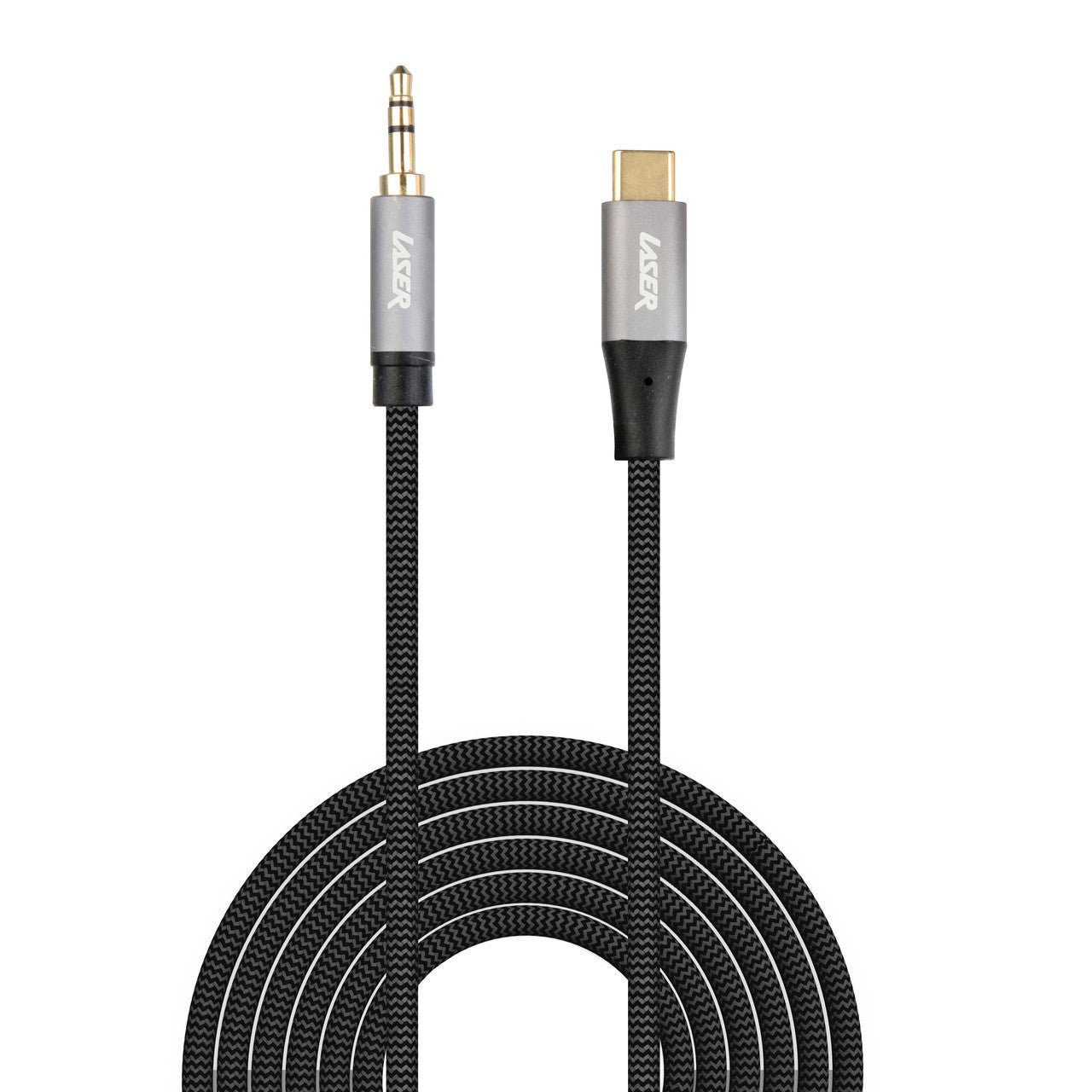 Laser USB-C to 3.5mm AUX Audio Cable 2m - Black V1031-CB-2UCAUX-493