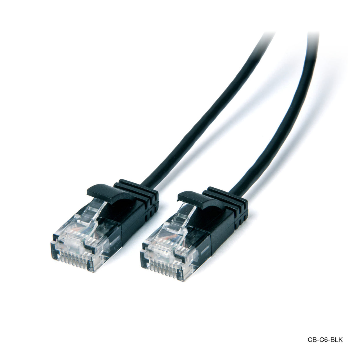 1m Ultra Slim Cat6 Network Cable Black V1031-CB-C6-01BLK