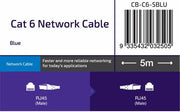 Laser Cat6 Network Cable Blue High-Speed 5M V1031-CB-C6-5BLU