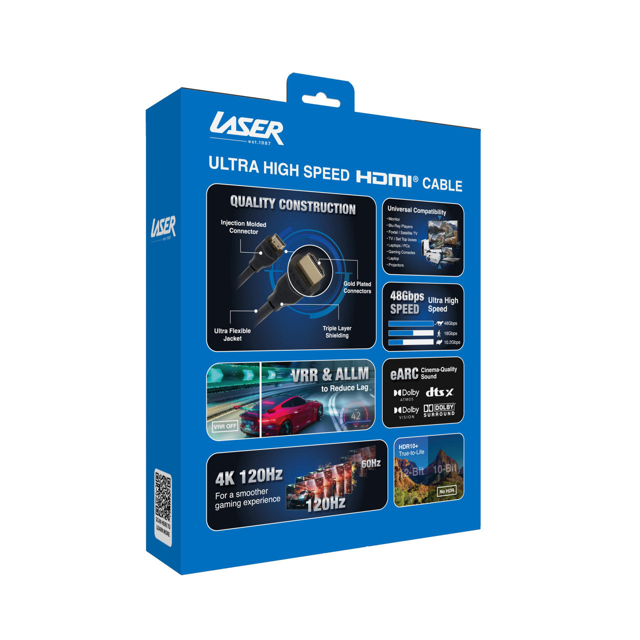 Laser Ultra High Speed HDMI Cable 8K - Gold 3M V1031-CB-HDMI3-8K