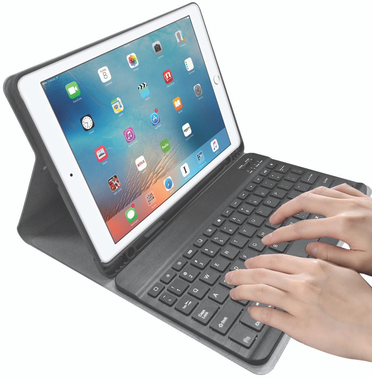 Laser Keyboard Case for iPad 10.2" - Black V1031-CB-KBIPAD102