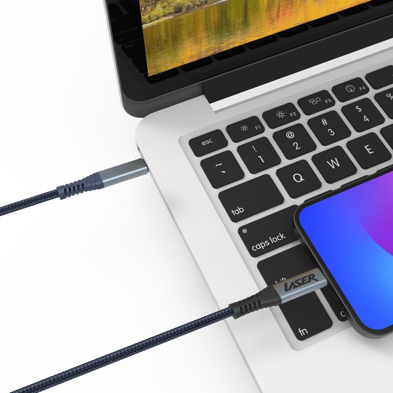 Laser 100W USB-C to USB-C Thunderbolt Braided Cable 1M V1031-CB-UCTUN-238