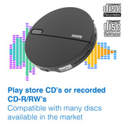 Laser Portable CD MP3 Player with Anti-Skip Tech and Headphones V1031-CDP-WM03-388