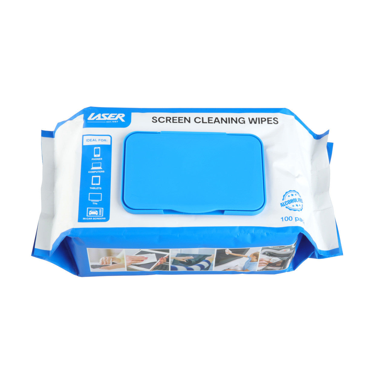 Laser Screen Cleaning Wipes 100 Pack - 3 Pack V1031-CL-PK3-1838E