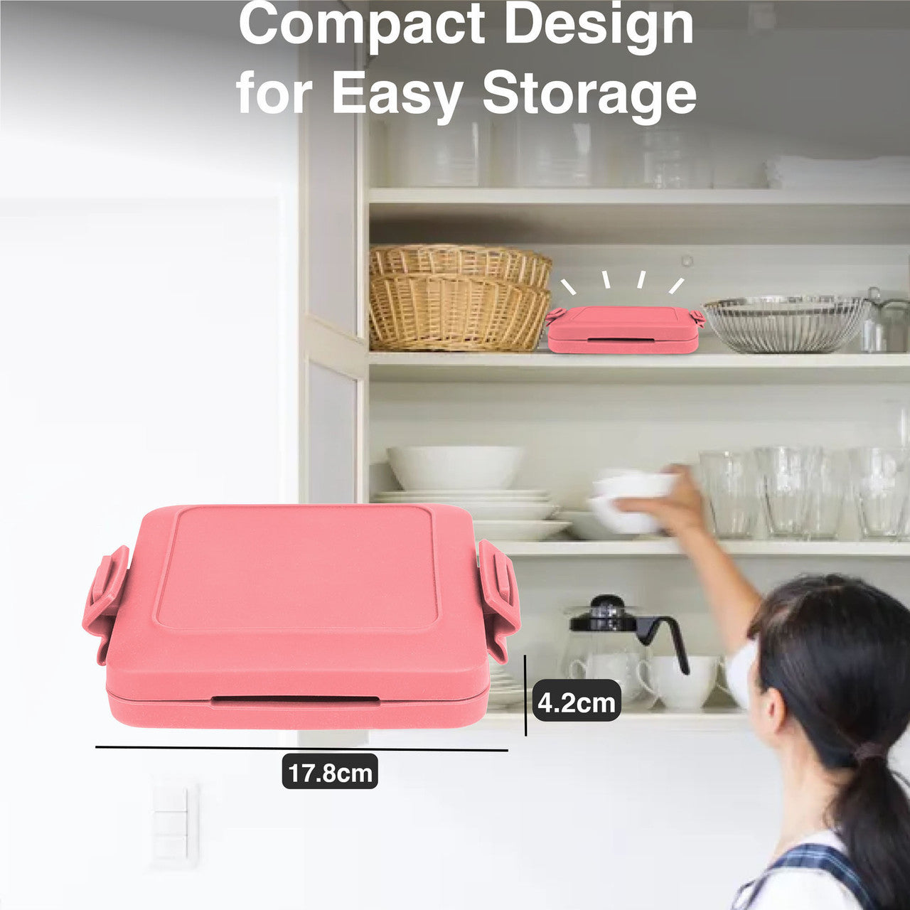 Laser Microwave Toastie Maker Flamingo Pink V1031-CO-MICFL-515