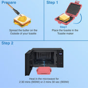 Laser Microwave Toastie Maker Flamingo Pink V1031-CO-MICFL-515