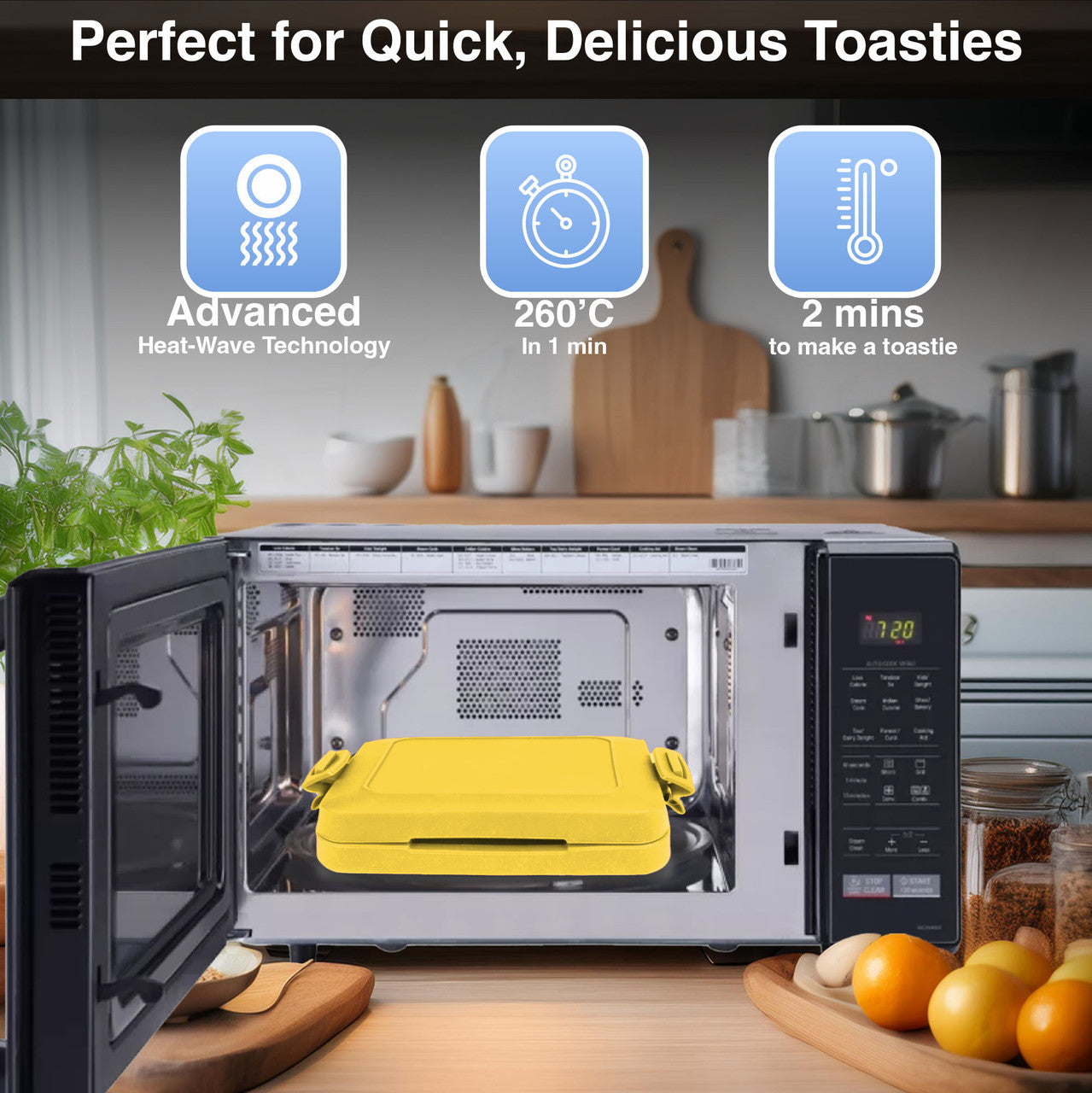 Laser Microwave Toastie Maker Smiley Face V1031-CO-MICSF-522