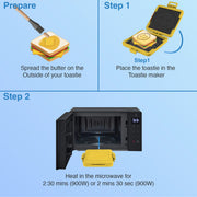 Laser Microwave Toastie Maker Smiley Face V1031-CO-MICSF-522
