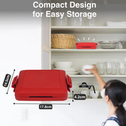 Laser Microwave Toastie Maker with Heatwave Tech Red V1031-CO-MICSM-132
