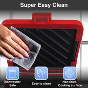 Laser Microwave Toastie Maker with Heatwave Tech Red V1031-CO-MICSM-132