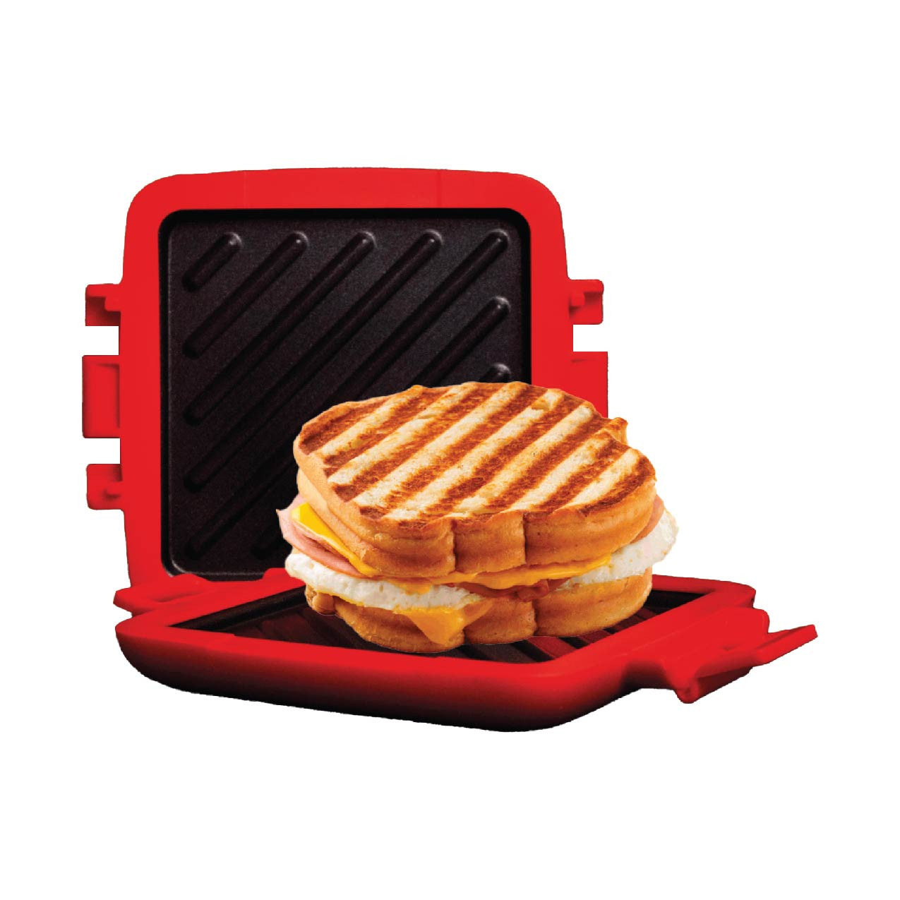 Laser Microwave Toastie Maker with Heatwave Tech Red V1031-CO-MICSM-132
