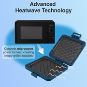 Laser Heatwave Tech Microwave Toastie Maker Blue V1031-CO-MICSNA-620