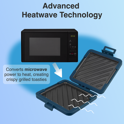Laser Heatwave Tech Microwave Toastie Maker Blue V1031-CO-MICSNA-620