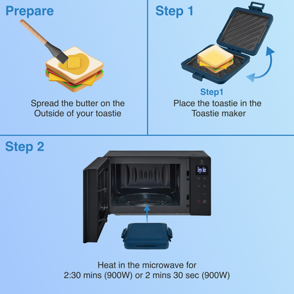 Laser Heatwave Tech Microwave Toastie Maker Blue V1031-CO-MICSNA-620