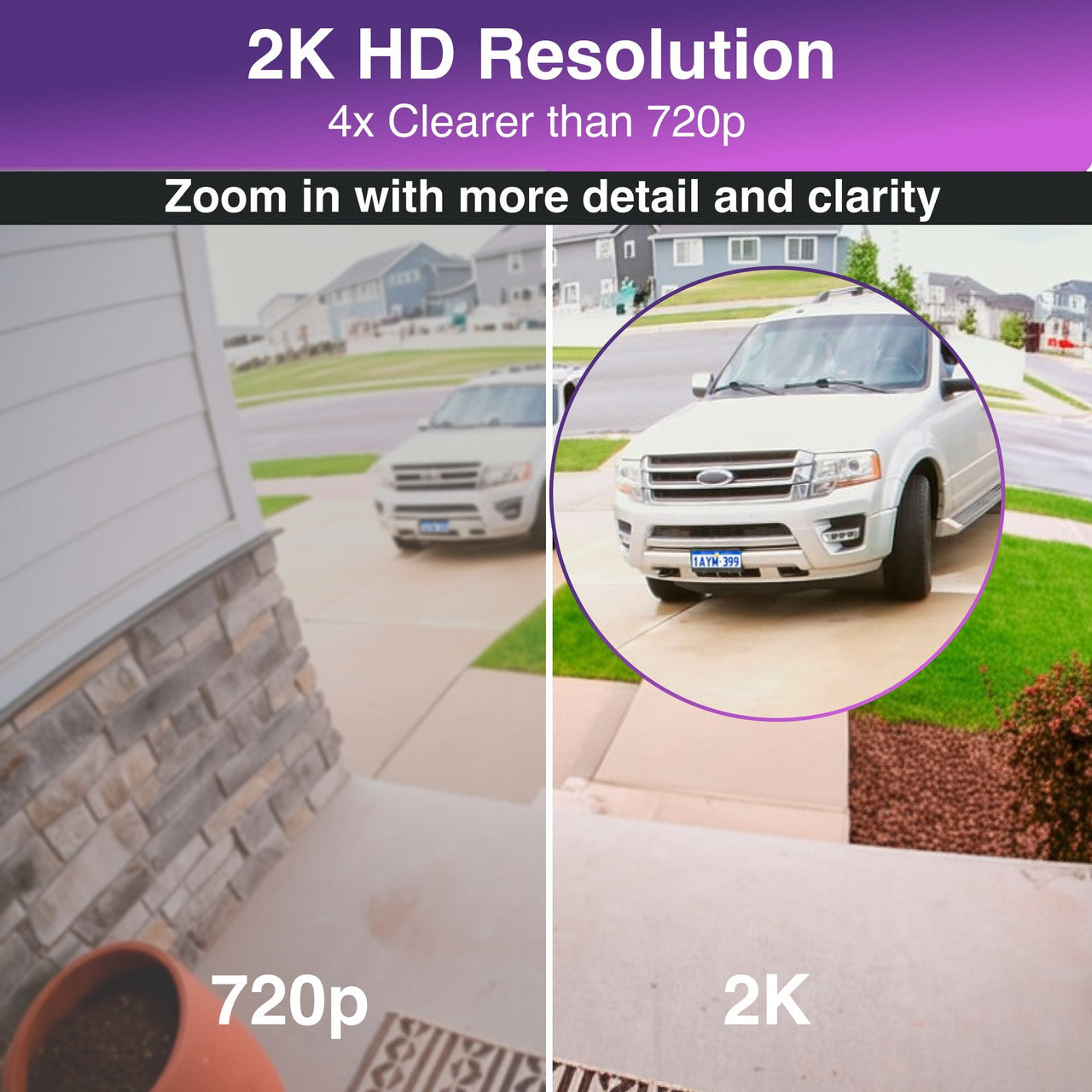 Connect SmartHome Wireless 2K Outdoor Camera 4 Pack V1031-CSH-2KODCQ928
