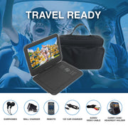 Laser 10" Portable DVD Player with Anti-Skip Technology V1031-DVD-PT-10D