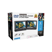 Laser 9 Inch Dual Screen DVD Player Black V1031-DVD-PT9-DUALD