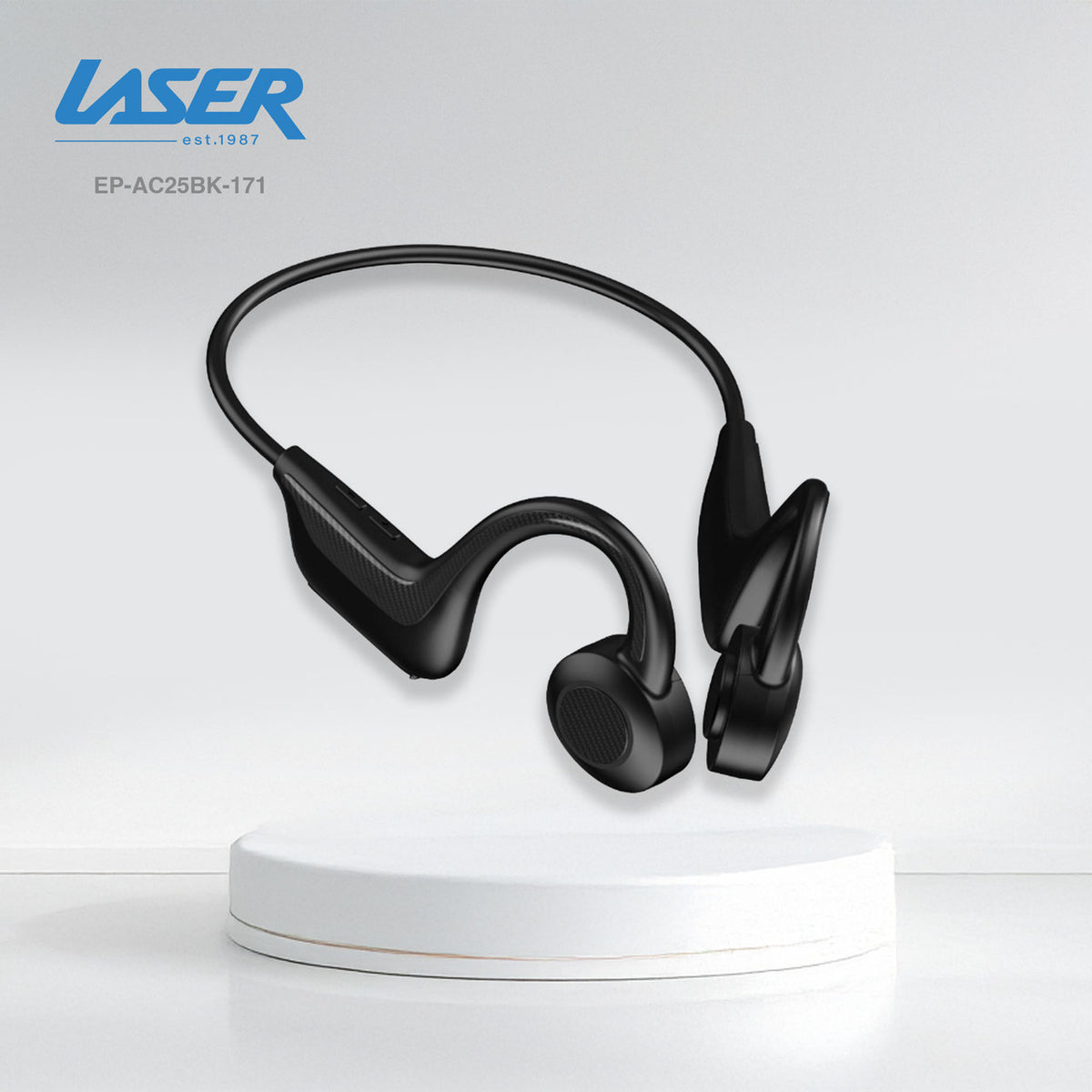 Laser Wireless Open Ear Earphones Black V1031-EP-AC25BK-171