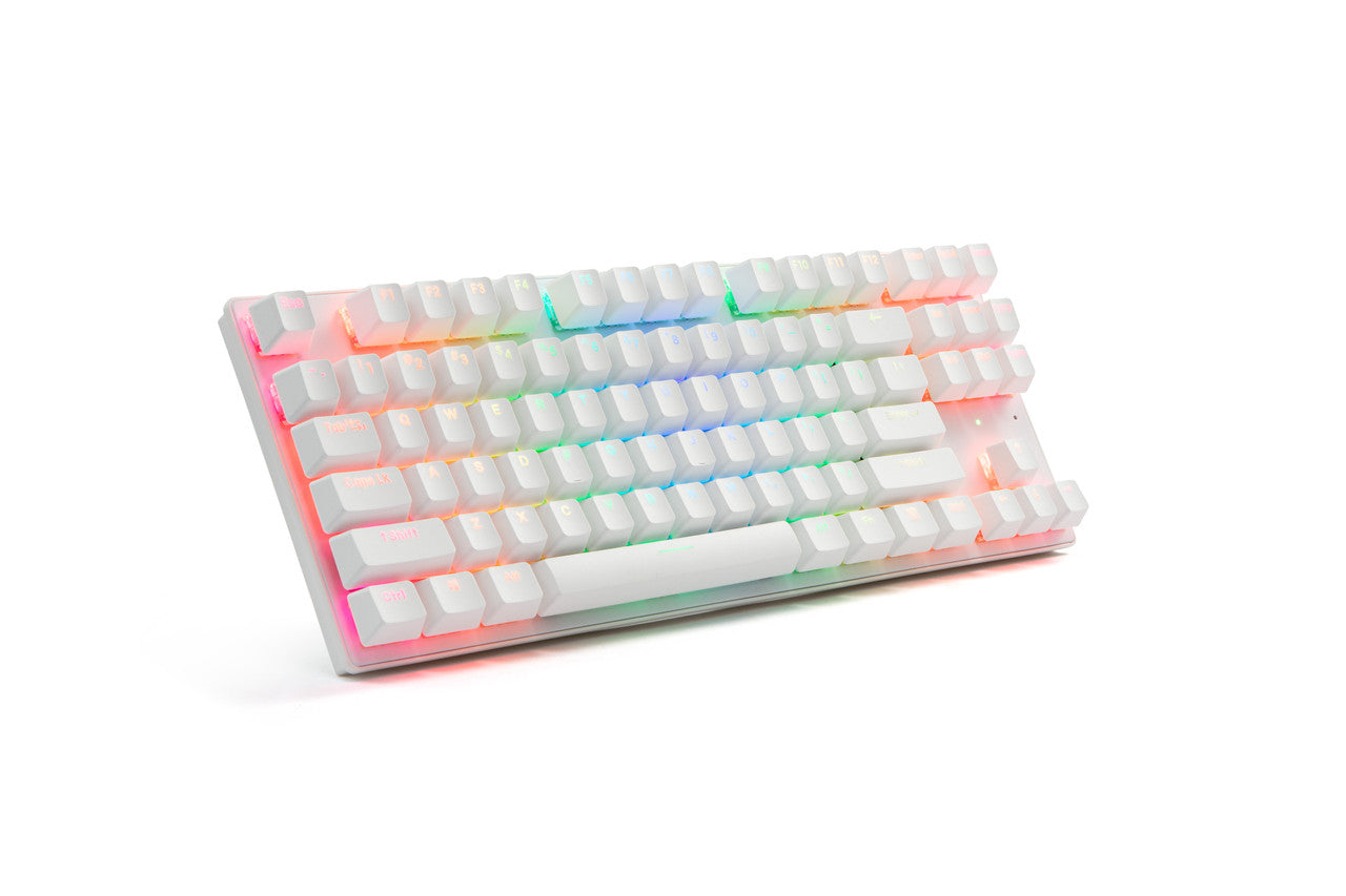 G-TEK Cyborg 87-Key Wired Bluetooth Keyboard White V1031-GA-CBKB87TRIW