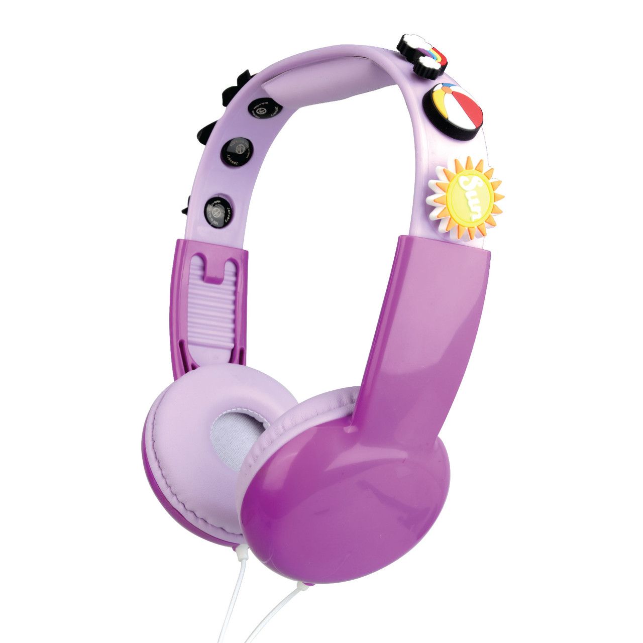 Laser Kids Wired Headphones with Charms Pink V1031-HP-KW26PK-018
