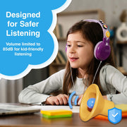 Laser Kids Wired Headphones with Charms Pink V1031-HP-KW26PK-018